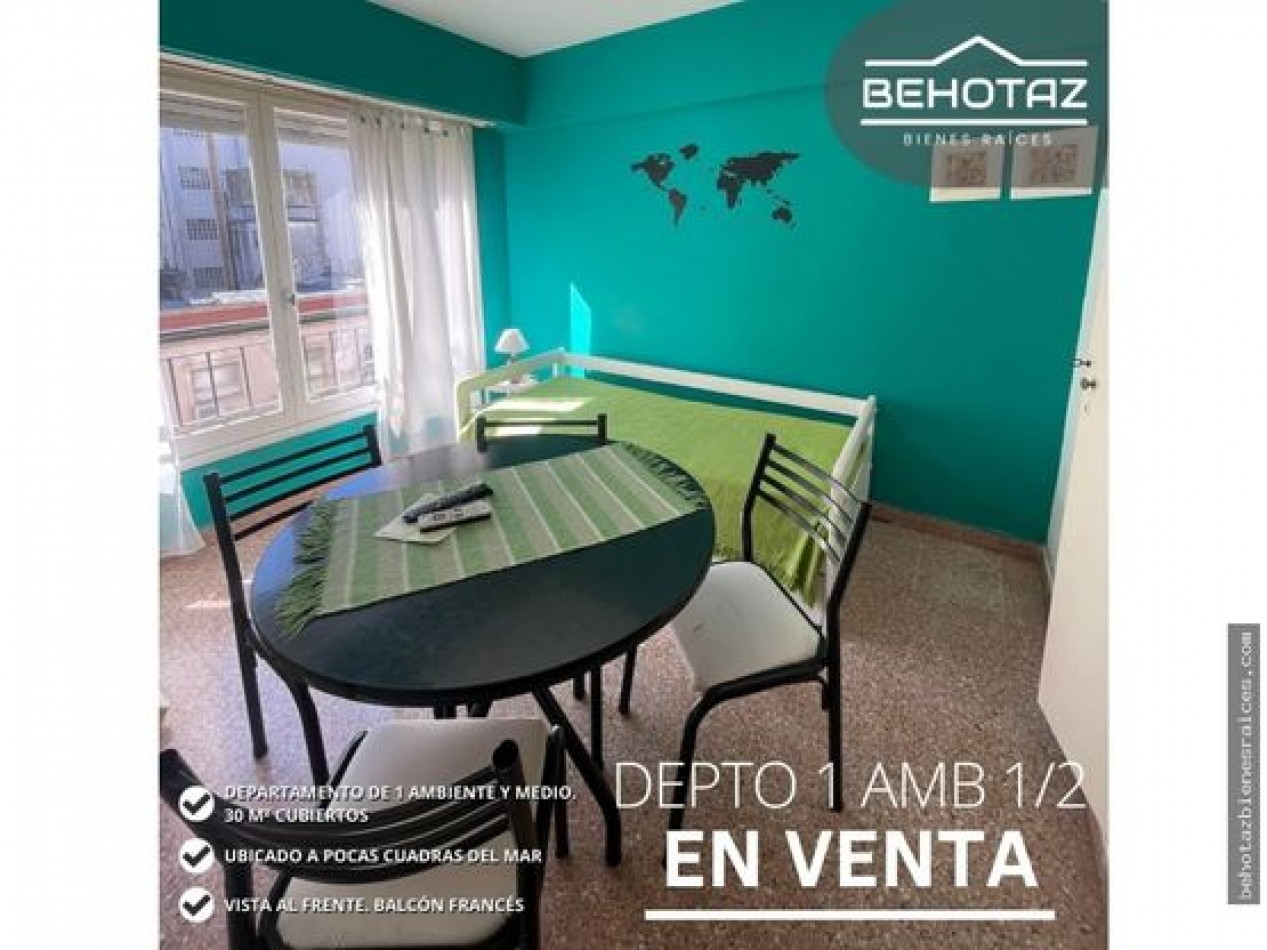 ()DEPARTAMENTO DE 1 AMB 1/2. A LA CALLE. ZONA ALDREY. MAR DEL PLATA.