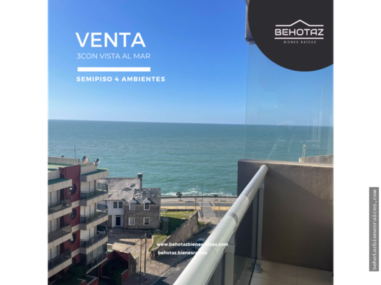 ()SEMIPISO CON VISTA AL MAR. ZONA PLAYA CHICA. MAR DEL PLATA