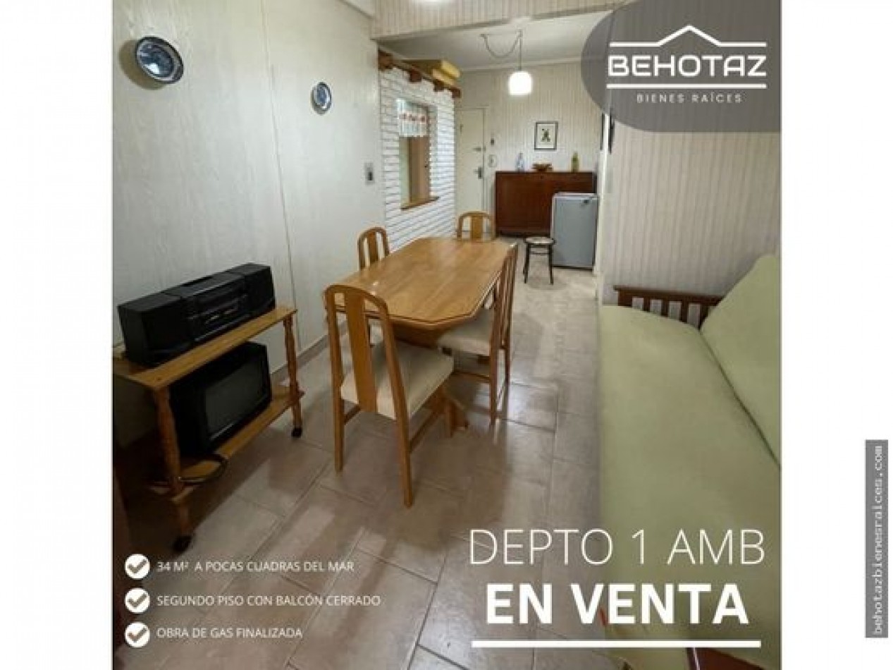 DEPARTAMENTO 1 AMB 1/2 . DEPARTAMENTO EN VENTA.MAR DEL PLATA