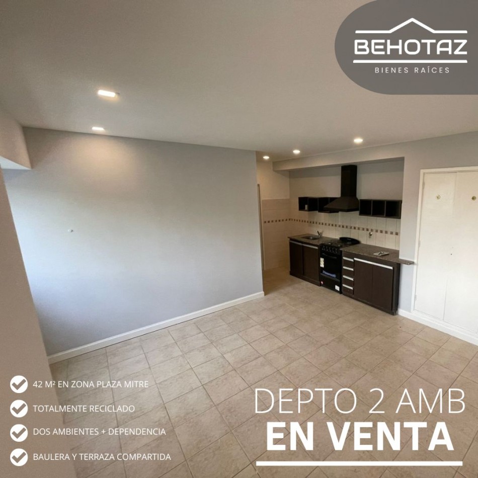 ()DEPARTAMENTO DE DOS AMBIENTES CON DEPENDENCIA. MAR DEL PLATA