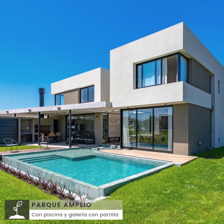 ()MODERNA CASA DE DISENO CON PISCINA EN BARRIO PRIVADO RUMENCO JOVEN. MAR DEL PLATA