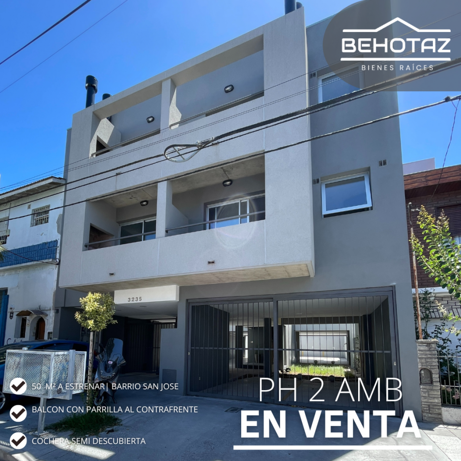 ()PH DE DOS AMBIENTES CON COCHERA A ESTRENAR. ZONA SAN JOSE. MAR DEL PLATA