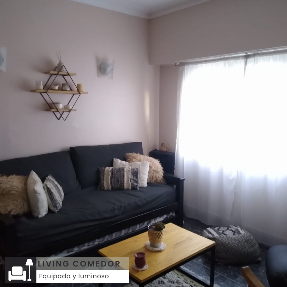 ()DEPARTAMENTO DE 2 AMBIENTES AMUEBLADO, EN ALQUILER POR TEMPORADA DE INVIERNO. MAR DEL PLATA