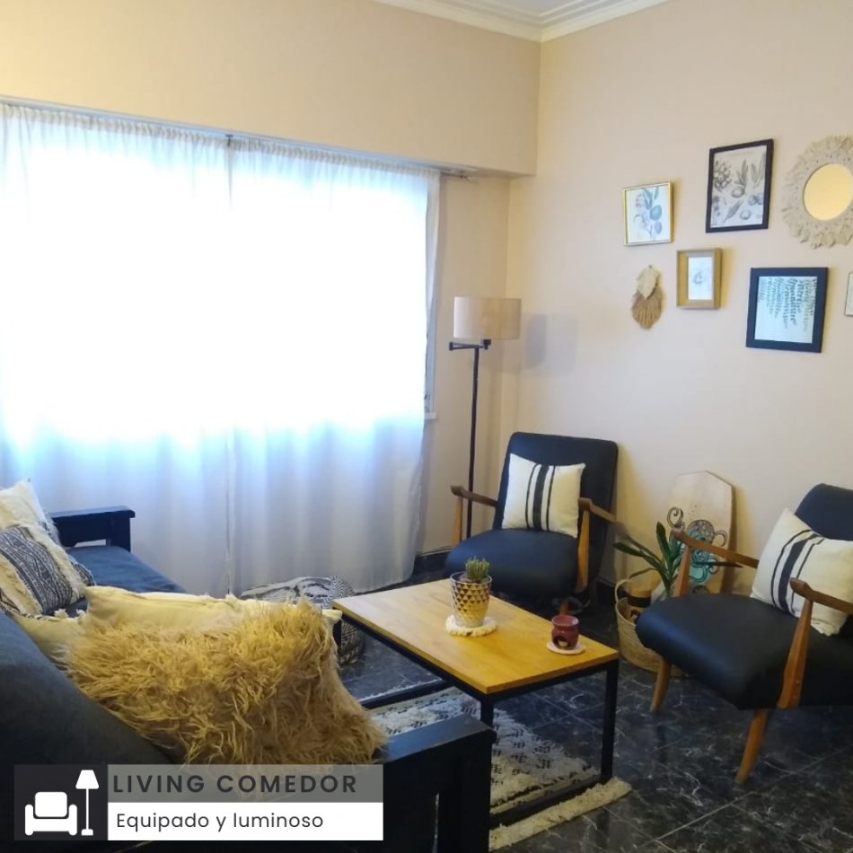 ()DEPARTAMENTO DE 2 AMBIENTES AMUEBLADO, EN ALQUILER POR TEMPORADA DE INVIERNO. MAR DEL PLATA