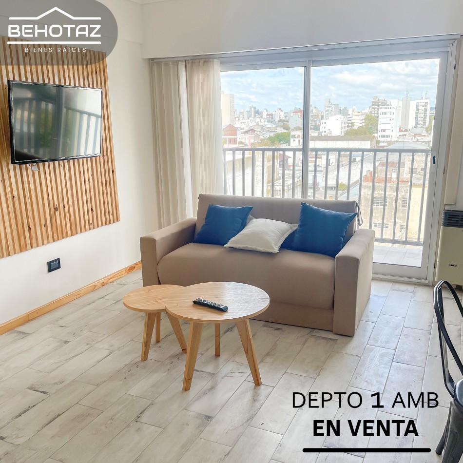 ()DEPARTAMENTO EN VENTA, 1 AMBIENTE Y 1/2 CON BALCON SALIENTE, MAR DEL PLATA