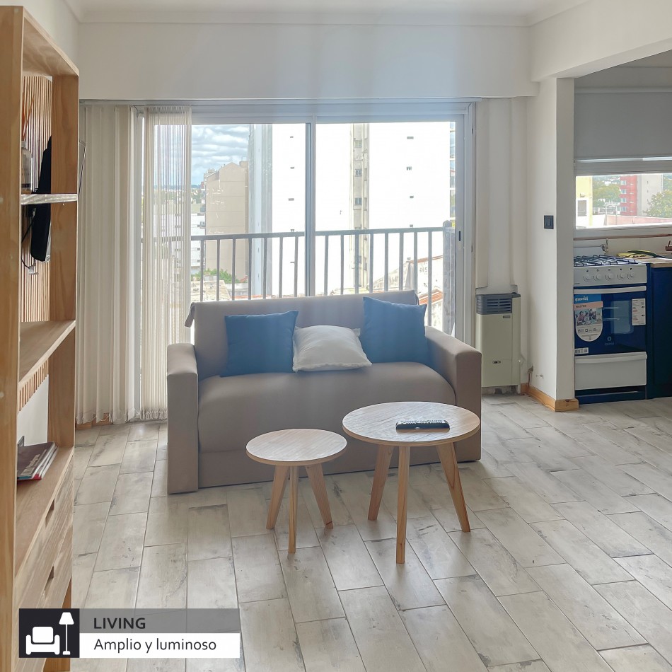 ()DEPARTAMENTO EN VENTA, 1 AMBIENTE Y 1/2 CON BALCON SALIENTE, MAR DEL PLATA