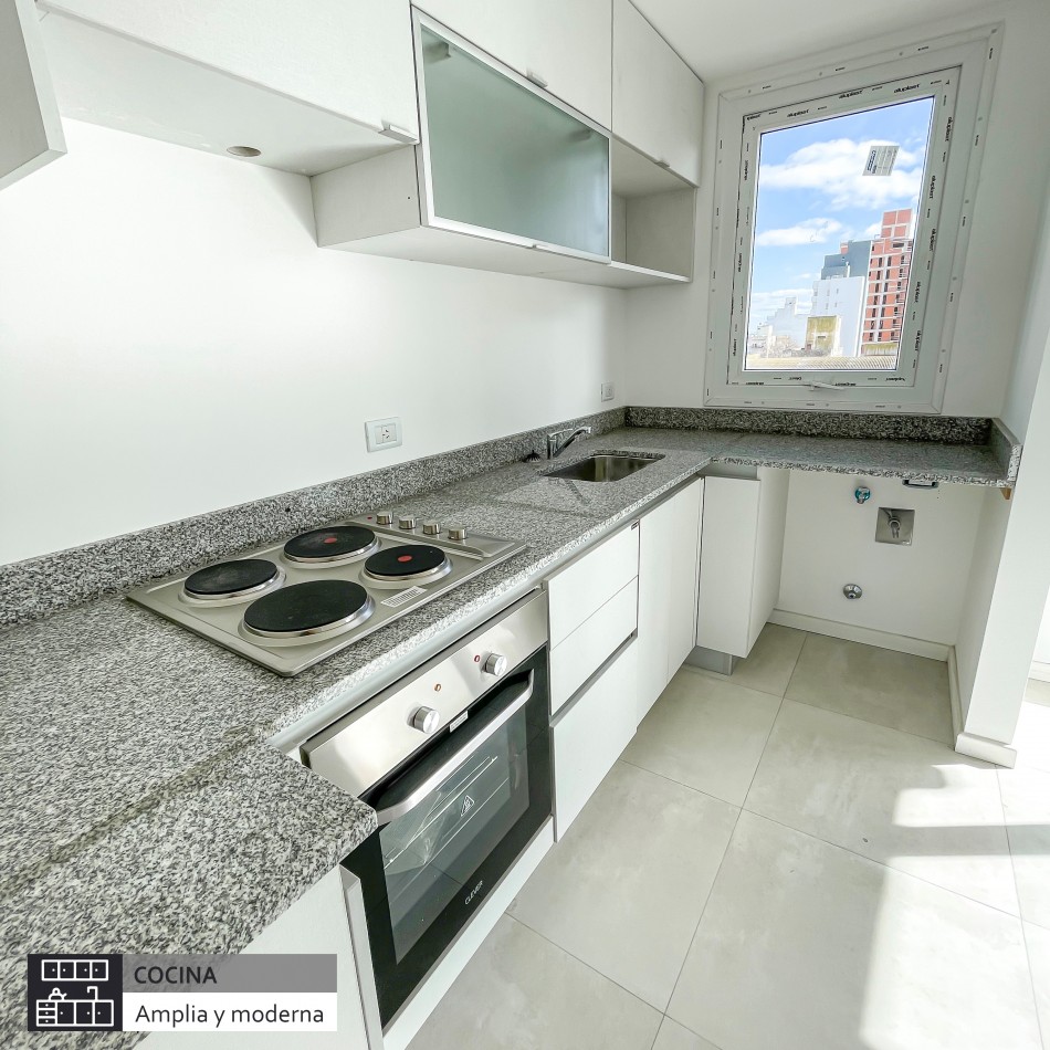 Departamento de 2 ambientes con cochera y balcon a la calle, a Estrenar!! En venta, Mar del Plata!