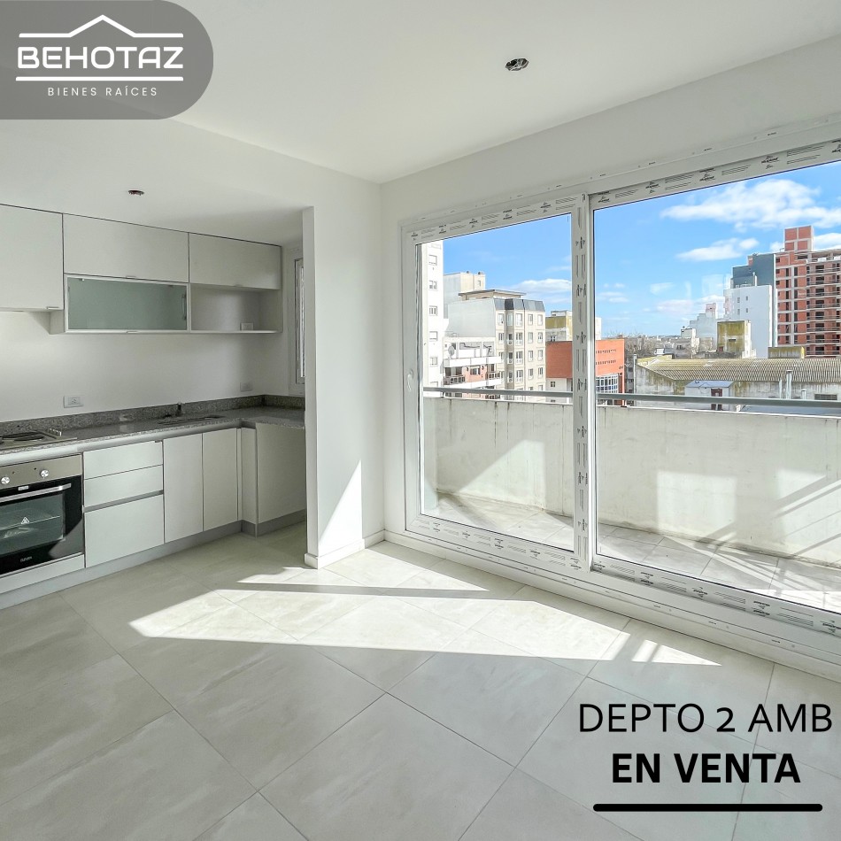 Departamento de 2 ambientes con cochera y balcon a la calle, a Estrenar!! En venta, Mar del Plata!