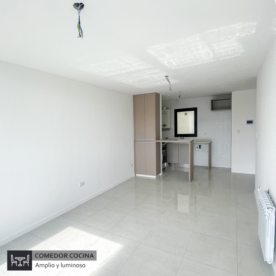 ()Departamento a estrenar, 2 ambientes a la calle, con cochera. Mar del Plata