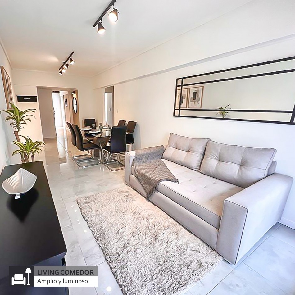 ()Departamento de 3 amb. con patio y parrilla, reciclado en su totalidad. Mar del plata.