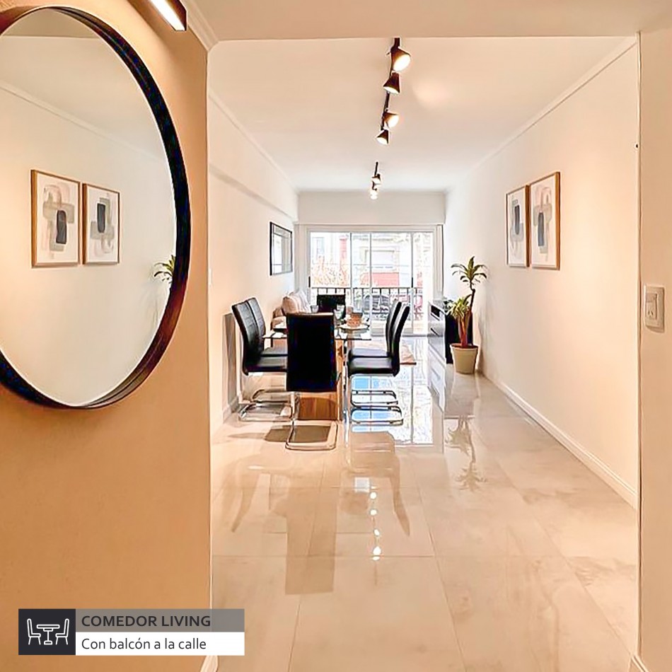 ()Departamento de 3 amb. con patio y parrilla, reciclado en su totalidad. Mar del plata.