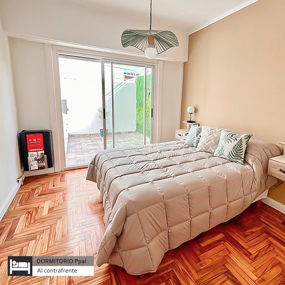 ()Departamento de 3 amb. con patio y parrilla, reciclado en su totalidad. Mar del plata.
