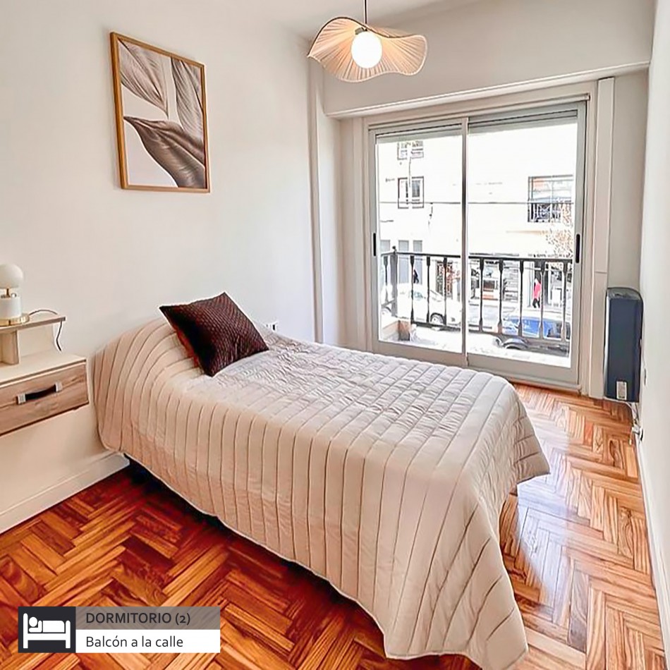 ()Departamento de 3 amb. con patio y parrilla, reciclado en su totalidad. Mar del plata.