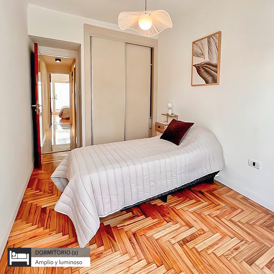 ()Departamento de 3 amb. con patio y parrilla, reciclado en su totalidad. Mar del plata.