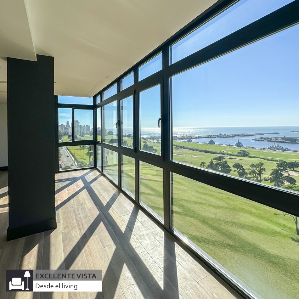MODERNO PISO DE CATEGORIA CON VISTA PLENA AL GOLF Y AL MAR. MAR DEL PLATA.