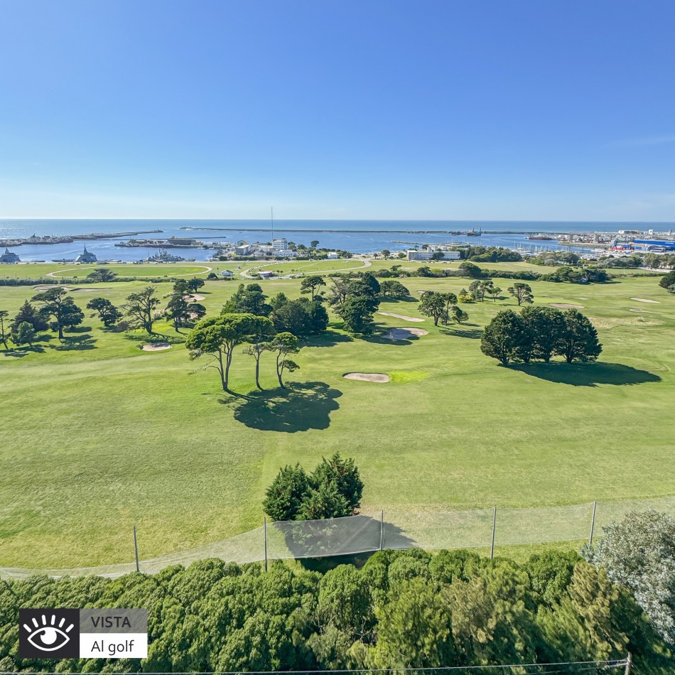 MODERNO PISO DE CATEGORIA CON VISTA PLENA AL GOLF Y AL MAR. MAR DEL PLATA.