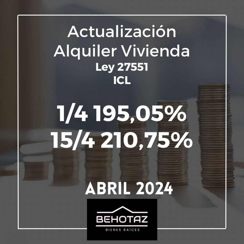 ACTUALIZACION ALQUILER VIVIENDA .LEY 27551 (ICL)