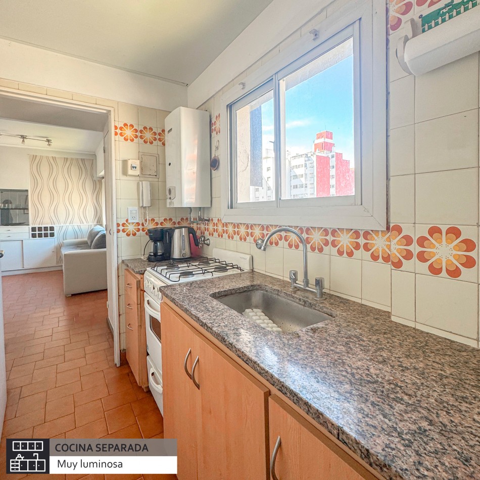 DEPARTAMENTO 2 AMBIENTES CON BALCON A LA CALLE A POCOS METROS DEL MAR.