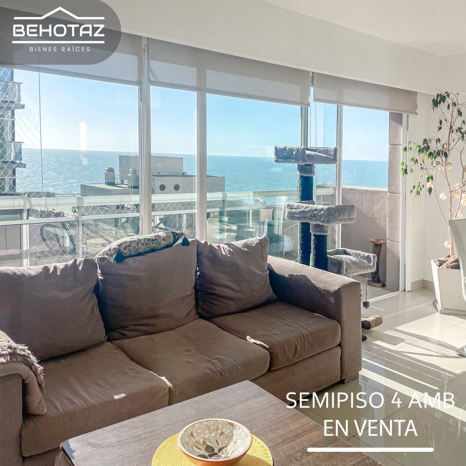 SEMIPISO DE 4 AMBIENTES CON VISTA AL MAR. ZONA PLAYA CHICA. MAR DEL PLATA.