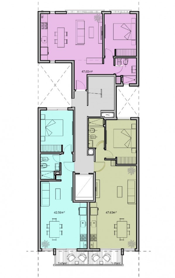 VENTA DEPARTAMENTOS 2 AMBIENTES EN POZO EN PLAZA MITRE. MAR DEL PLATA