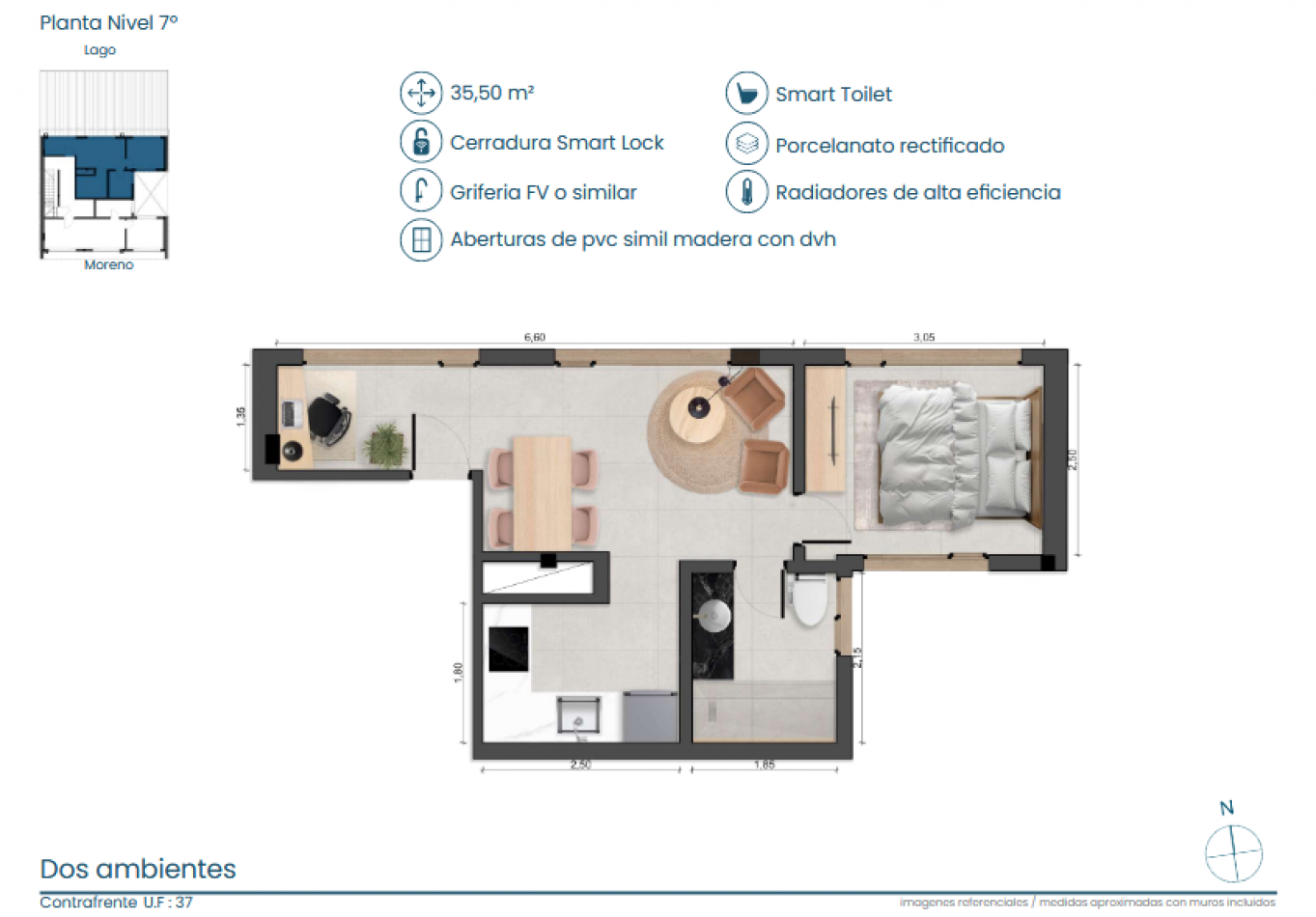 DEPARTAMENTOS 2 AMBIENTES EN VENTA EN BARILOCHE. EDIFICIO M276 - LUXURY APARTMENTS