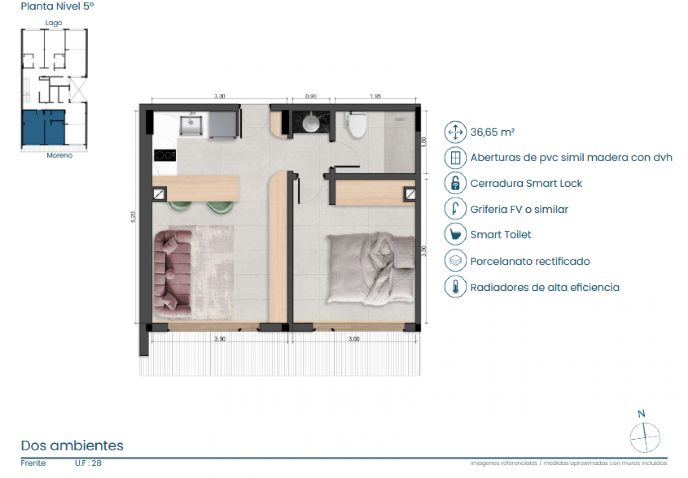 DEPARTAMENTOS 2 AMBIENTES EN VENTA EN BARILOCHE. EDIFICIO M276 - LUXURY APARTMENTS