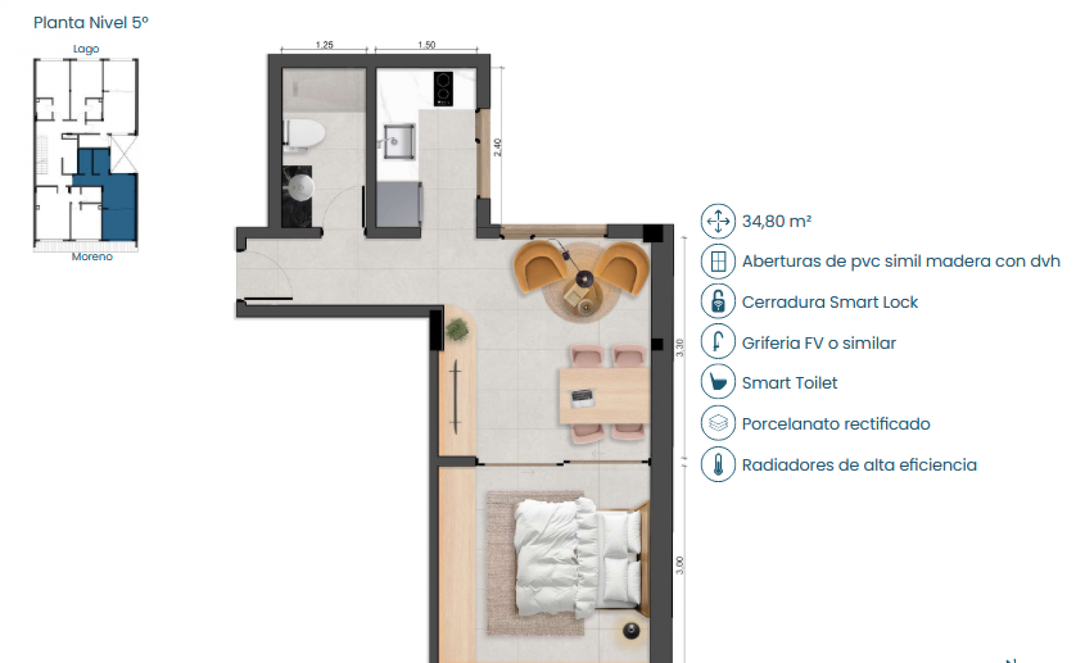 DEPARTAMENTOS 2 AMBIENTES EN VENTA EN BARILOCHE. EDIFICIO M276 - LUXURY APARTMENTS