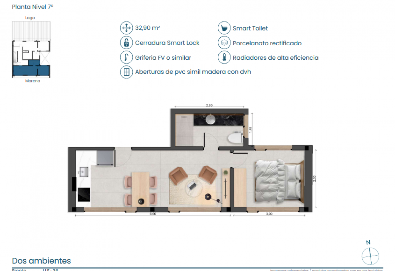 DEPARTAMENTOS 2 AMBIENTES EN VENTA EN BARILOCHE. EDIFICIO M276 - LUXURY APARTMENTS