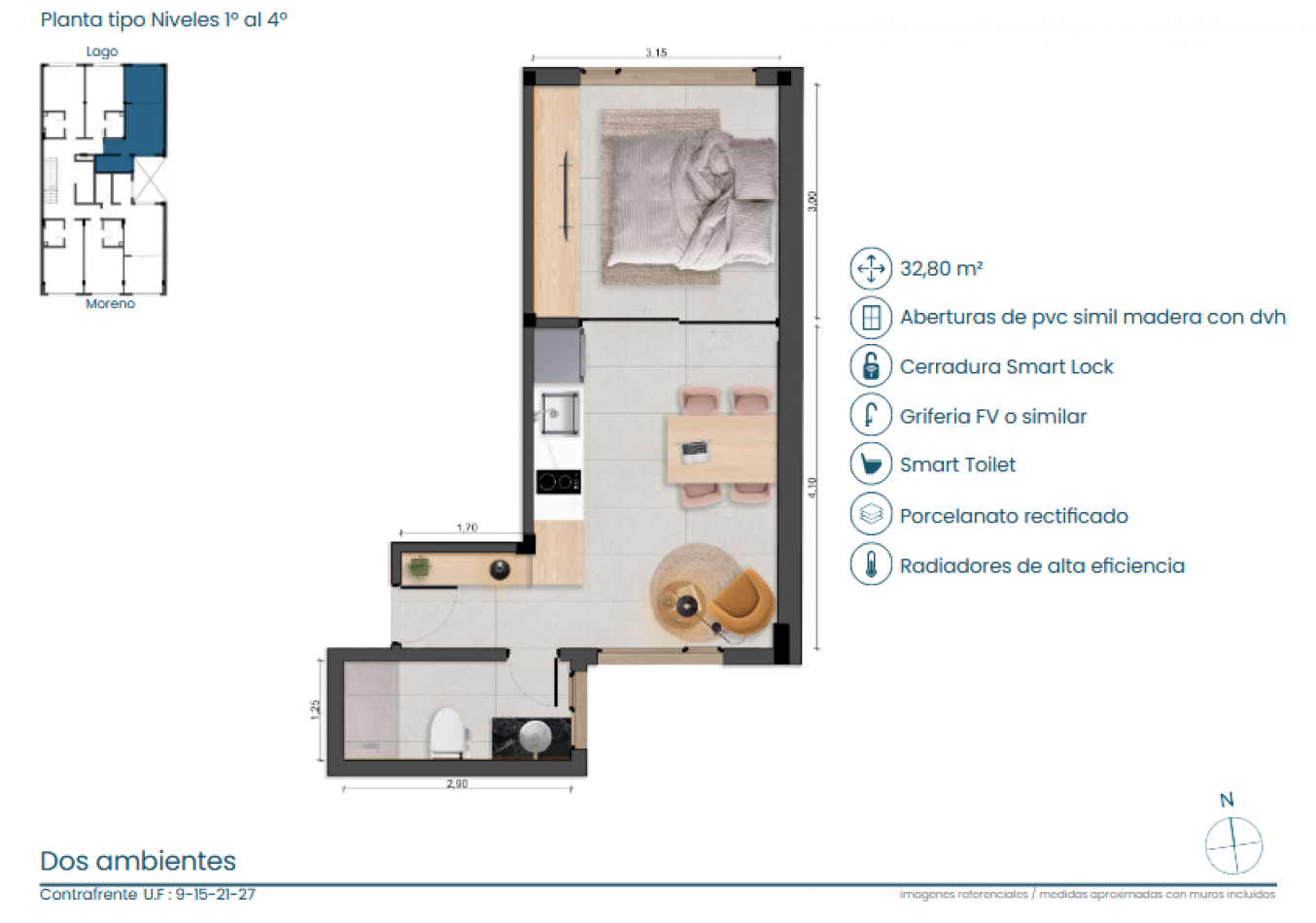 DEPARTAMENTOS 2 AMBIENTES EN VENTA EN BARILOCHE. EDIFICIO M276 - LUXURY APARTMENTS