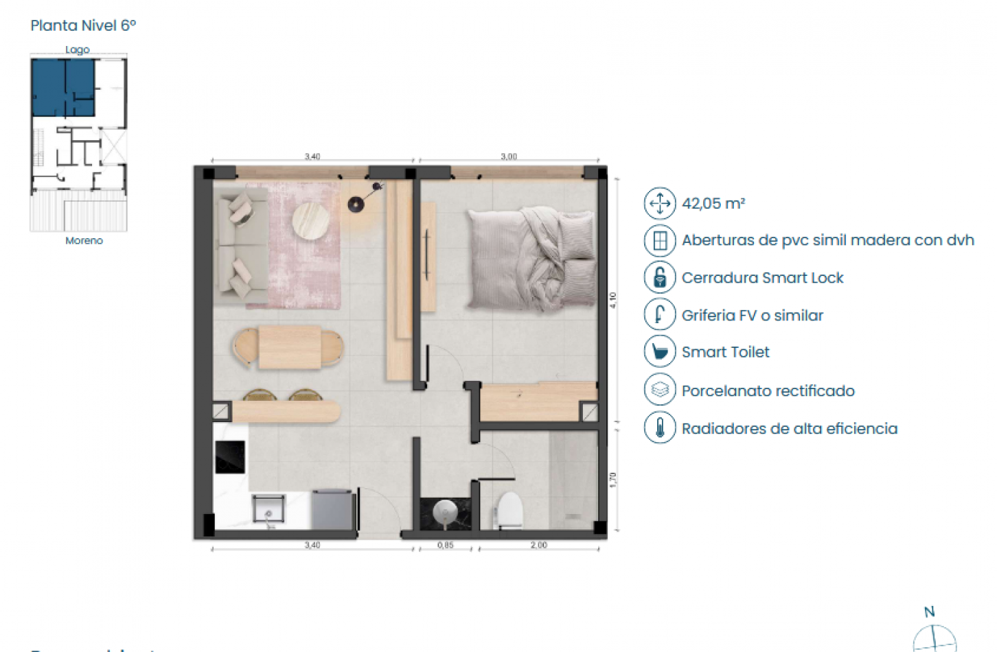 DEPARTAMENTOS 2 AMBIENTES EN VENTA EN BARILOCHE. EDIFICIO M276 - LUXURY APARTMENTS
