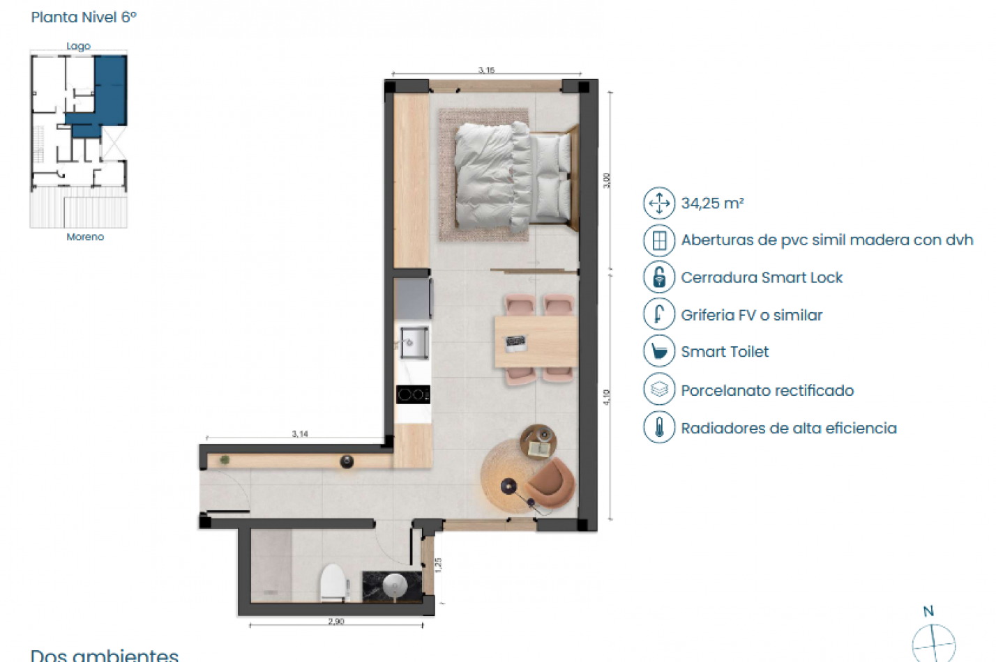 DEPARTAMENTOS 2 AMBIENTES EN VENTA EN BARILOCHE. EDIFICIO M276 - LUXURY APARTMENTS