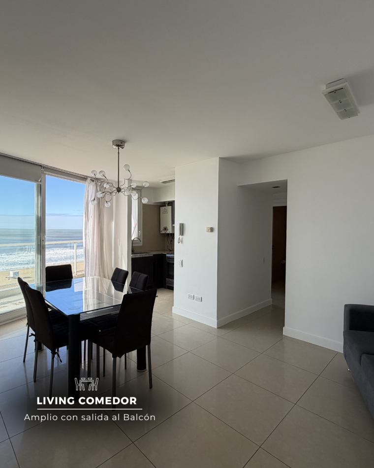 DEPARTAMENTO TRES AMBIENTES CON BALCON ATERRAZADO PARRILLA Y VISTA PLENA AL MAR 