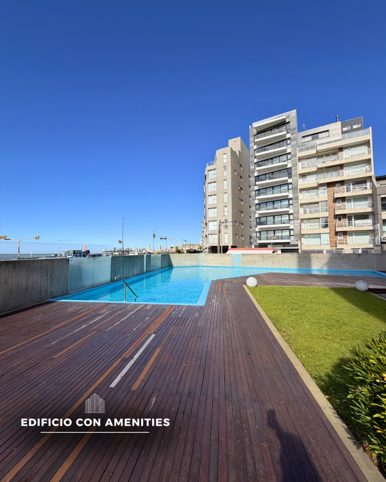 DEPARTAMENTO 3 AMBIENTES EN ALQUILER 24 MESES. VISTA PLENA AL MAR BALCON TERRAZA CON PARRILLA