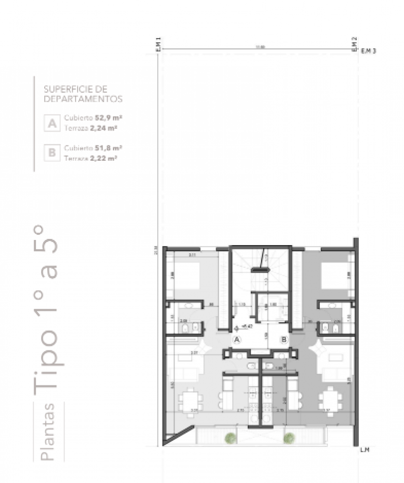 EDIFICIO BONJO 13 - VENTA 2 AMBIENTES DE CATEGORIA EN CHAUVIN - ENTREGA 2027