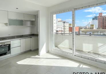 Departamento de 2 ambientes con cochera y balcon a la calle, a Estrenar!! En venta, Mar del Plata!