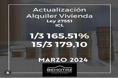 ACTUALIZACION ALQUILER VIVINEDA . LEY 27551 (ICL)