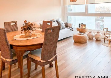 DEPARTAMENTO DE 3 AMBIENTES CON COCHERA Y BALCO A LA CALLE EN CHAUVIN. EN VENTA. MAR DEL PLATA