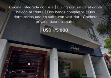 SEMIPISO DE TRES AMBIENTES CON BALCON A LA CALLE Y COCHERA PRIVADA DOBLE. 