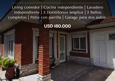 CHALET SOBRE AV PASO, BARRIO CHAUVIN  