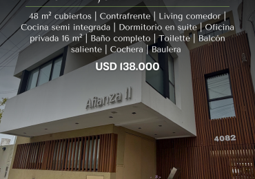 DEPARTAMENTO DE 2 AMBIENTES CON COCHERA, BAULERA Y OFICINA PRIVADA. BARRIO SAN JOSE