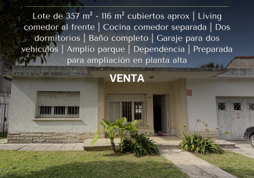 CASA TRES AMBIENTES CON DEPENDENCIA -GRAN POTENCIAL DE AMPLIACION ´- CAISAMAR - MAR DEL PLATA 
